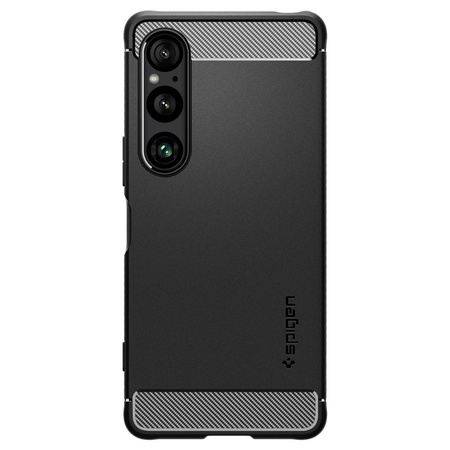 Spigen Rugged Armor Hülle für Sony Xperia 1 VI – mattschwarz