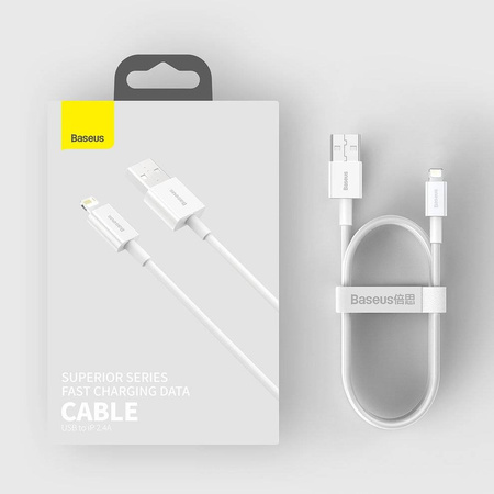 Baseus Superior kabel USB - Lightning 2,4A 1,5 m Biały (CALYS-B02)