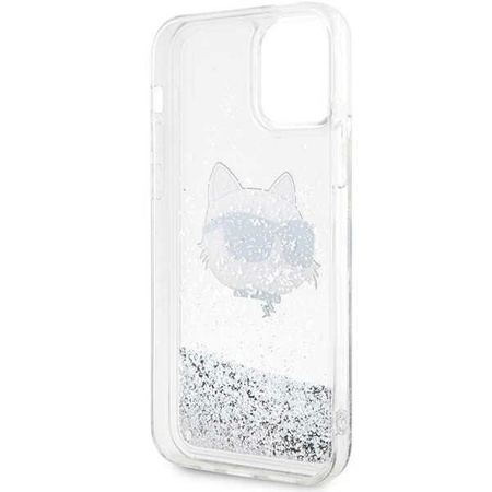 Karl Lagerfeld KLHCP12MLNHCCS iPhone 12/ 12 Pro 6.1&quot; silver/silver hardcase Glitter Choupette Head