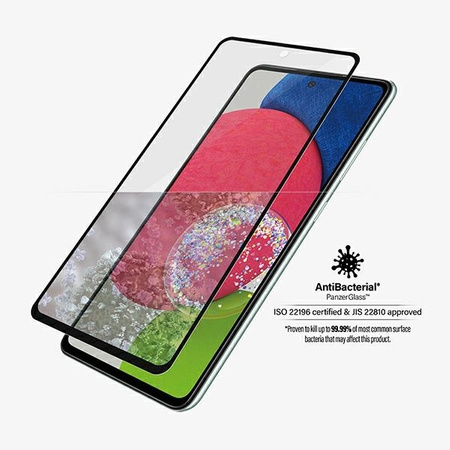 Szkło Hartowane 5D SAMSUNG GALAXY A52 / A52S / A53 5G PanzerGlass E2E Microfracture Case Friendly AntiBacterial czarne