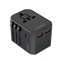 Ładowarka podróżna Choetech PD6041 USB-C USB-A PD 30W z 4 wtyczkami USA EU UK AU - czarna