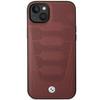 Original Case IPHONE 14 BMW Leather Seats Pattern MagSafe (BMHCP14S22RPSR) burgundy