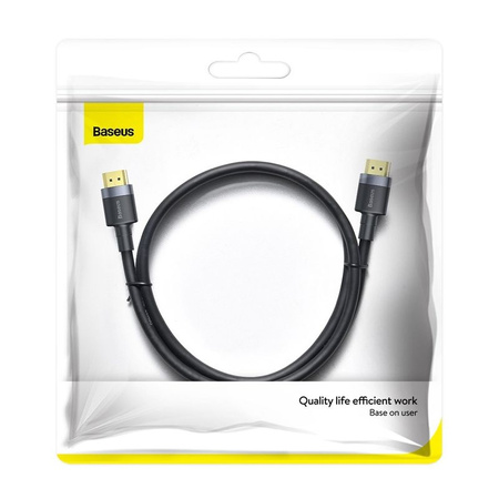 Baseus Cafule kabel przewód HDMI 2.0 4K 60 Hz 3D 18 Gbps 2 m czarny (CADKLF-F01)