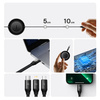 Baseus Bright Mirror 2 retractable cable 3in1 USB Type C - micro USB + Lightning + USB Type C 3.5A 1.1m green (CAMJ010206)