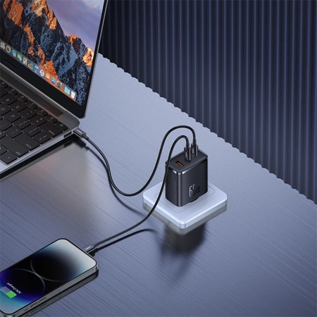 Baseus Cube Pro 65W GaN charger 2x USB-C USB-A - black