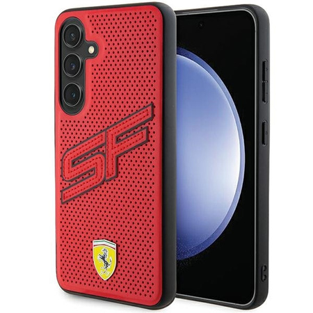 Oryginalne Etui FERRARI hardcase Big SF Perforated FEHCS24SPINR do Samsung Galaxy  S24 Czerwony