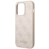 Guess GUHCP14LG4GFPI iPhone 14 Pro 6,1" różowy/pink hard case 4G Metal Gold Logo