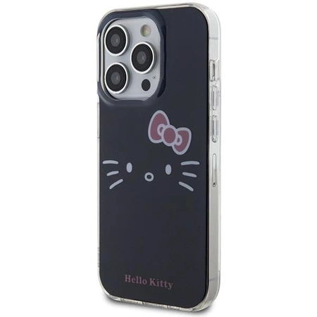 Etui Hello Kitty IML Kitty Face na iPhone 15 Pro - czarne