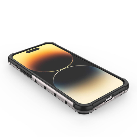 Wabenhülle für iPhone 14 Pro Max gepanzerte Hybridhülle transparent