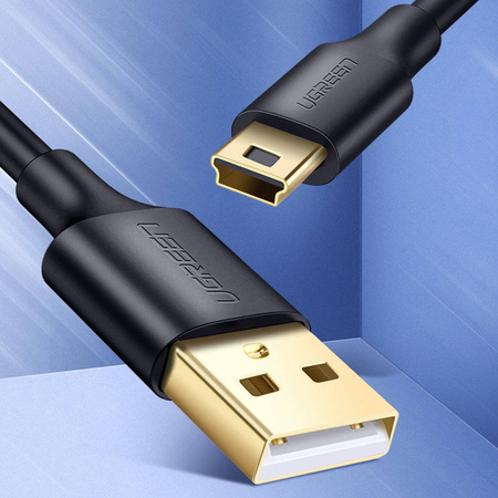 Ugreen 5 pin gold-plated USB cable - mini USB 0.5m black (US132)