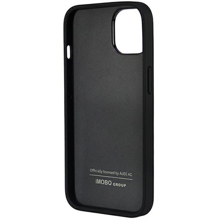 Audi Synthetic Leather iPhone 14 6.1&quot; black/black hardcase AU-TPUPPCIP14-TT/D1-BK