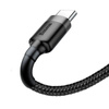 Baseus Kabel USB TYP C USB-C 2A 3M Nylonowy wytrzymały Cafule szary+czarny CATKLF-UG1