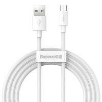 Baseus zestaw 2x kabel USB - micro USB 2,1 A 1,5m biały (TZCAMZJ-02)