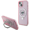 Karl Lagerfeld KLHMP15SHMRSCHP iPhone 15 6.1&quot; pink/pink hardcase Ring Stand Choupette Head MagSafe