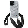 Original Case IPHONE 16 BMW Hardcase M Edition Carbon Stripe & Strap (BMHCP16S23PSCCG) gray