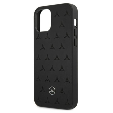 Mercedes MEHCP12LPSQBK iPhone 12 Pro Max 6,7" czarny/black hardcase Leather Stars Pattern