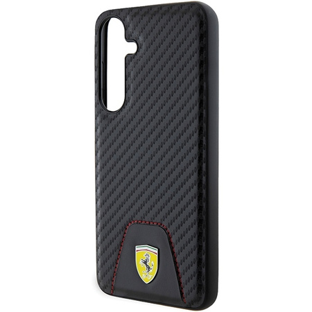 Oryginalne Etui FERRARI hardcase Carbon Stitched Bottom FEHCS24MN3PUK do Samsung Galaxy  S24 Plus Czarny