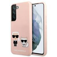 Karl Lagerfeld KLHCS22MSSKCI S22 + S906 hardcase light pink / light pink Silicone Ikonik Karl &amp; Choupette