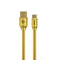 WK Design Sakin Series kabel szybkiego ładowania / transmisji danych USB - USB Typ C 6A 1m złoty (WDC-161)