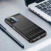 Carbon Case etui Xiaomi Poco F4 5G elastyczny silikonowy karbonowy pokrowiec czarne