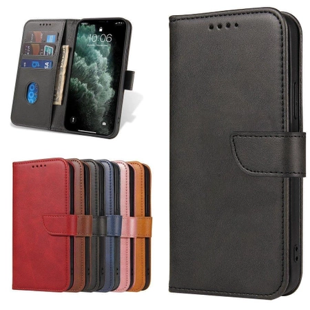 Magnet Case Elegante Hülle mit Überschlag und Standfunktion für Motorola Moto E32 schwarz