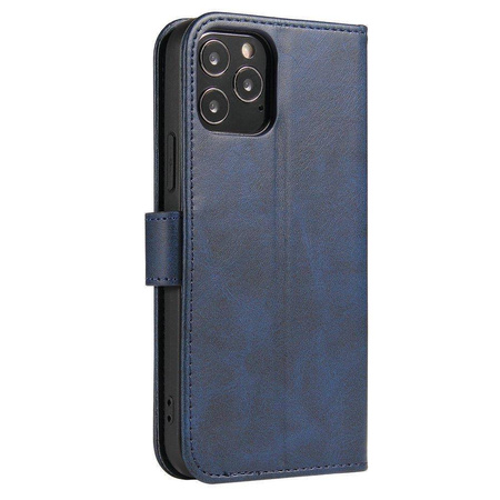 Magnet Case elegante Hülle mit Überschlag und Standfunktion für Samsung Galaxy A73 blau