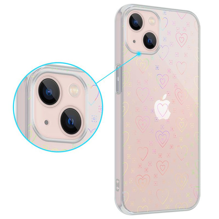 MX HOLO HEART IPHONE 12 MINI CLEAR / PRZEŹROCZYSTY