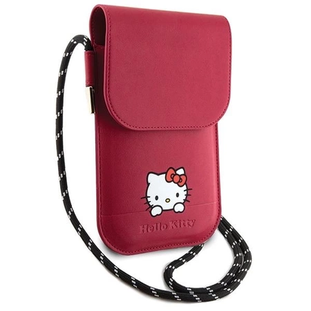 Hello Kitty Daydreaming Cord-Tasche aus Leder – Rosa