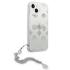 Guess GUHCP13SKSPESI iPhone 13 mini 5,4" srebrny/silver hardcase Peony Chain Collection