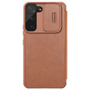 Nillkin Qin Leather Pro Case Hülle für Samsung Galaxy S22+ (S22 Plus) Kameraschutz Holster Cover Flip Cover Braun