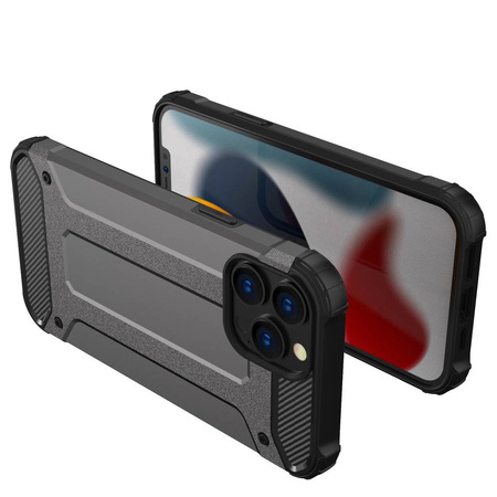 Hybrid Armor pancerne hybrydowe etui pokrowiec iPhone 13 Pro niebieski