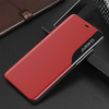 Eco Leather View Case elegant bookcase type case with kickstand for iPhone 13 mini red