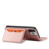 Magnet Card Case case for iPhone 14 Plus flip cover wallet stand pink