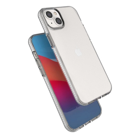 Spring Case etui iPhone 14 Plus silikonowy pokrowiec z ramką jasnoróżowe