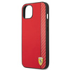 Ferrari FESAXHCP13SRE iPhone 13 mini 5,4" czerwony/red hardcase On Track Carbon Stripe