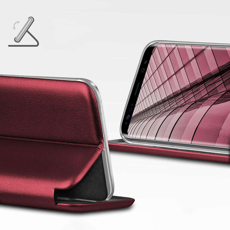 Case XIAOMI 13 Leatherette Wallet Flip Elegance (Magnetic) burgundy