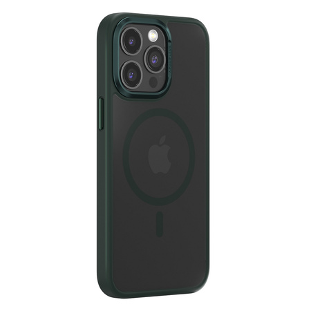 Comma nakładka Joy Elegant Mag do iPhone 15 Plus ciemno zielona