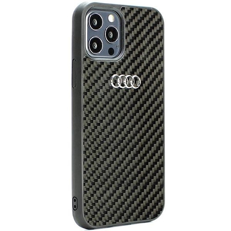 Audi Carbon Fiber iPhone 12/12 Pro 6,1&quot; schwarz/schwarz Hardcase AU-TPUPCIP12P-R8/D2-BK