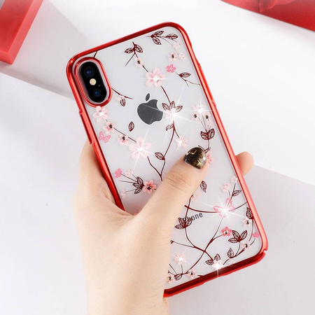 Etui IPHONE 11 PRO MAX SULADA Multiflower czerwone