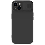 Silikonowe etui Nillkin CamShield Silky Silicone Case do iPhone 15 Plus z osłoną na aparat - czarne