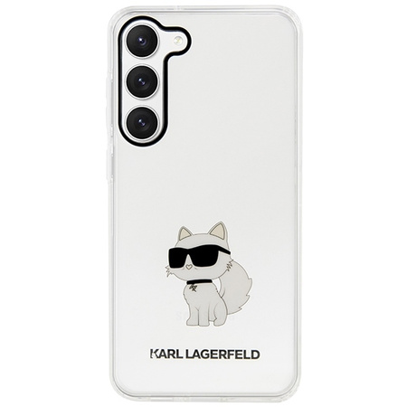 Karl Lagerfeld KLHCS23SHNCHTCT S23 S911 transparenter Hartschalenkoffer Ikonik Choupette