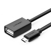 Ugreen kabel adapter przejściówka OTG USB (żeński) - micro USB (męski) 12 cm USB 2.0 480 Mbps czarny (US133 10396)