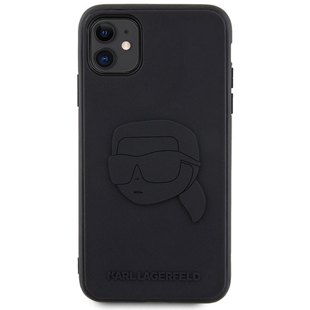 Original Case IPHONE 11 Karl Lagerfeld Hardcase Rubber Karl Head 3D (KLHCN613DRKNK) black