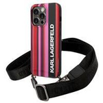 Karl Lagerfeld KLHCP14XSTSTP iPhone 14 Pro Max 6,7 &quot;Hardcase Pink / Pink Color Stripes Strap