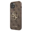 Oryginalne Etui IPHONE 13 6,1" Guess Hardcase 4G Big Metal Logo GUHCP13M4GMGBR brązowe