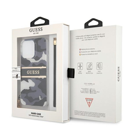 Guess GUHCP13XKCABBK iPhone 13 Pro Max 6,7 &quot;black / black hardcase Camo Strap Collection