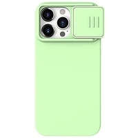 Nillkin CamShield Silky Silicone Case for iPhone 15 Pro Max with Camera Protector - Mint