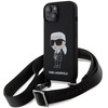 Karl Lagerfeld KLHCP15SSCBSKNK iPhone 15 6.1&quot; hardcase black/black Crossbody Silicone Ikonik