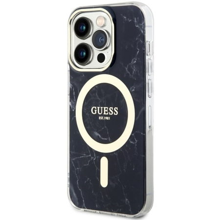 Guess GUHMP14XPCUMAK iPhone 14 Pro Max 6.7&quot; black/black hardcase Marble MagSafe