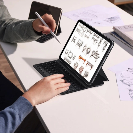Baseus Brilliance Series Tastaturhülle für iPad mini 8,3'' (6. Generation) + USB-C-Kabel – Schwarz